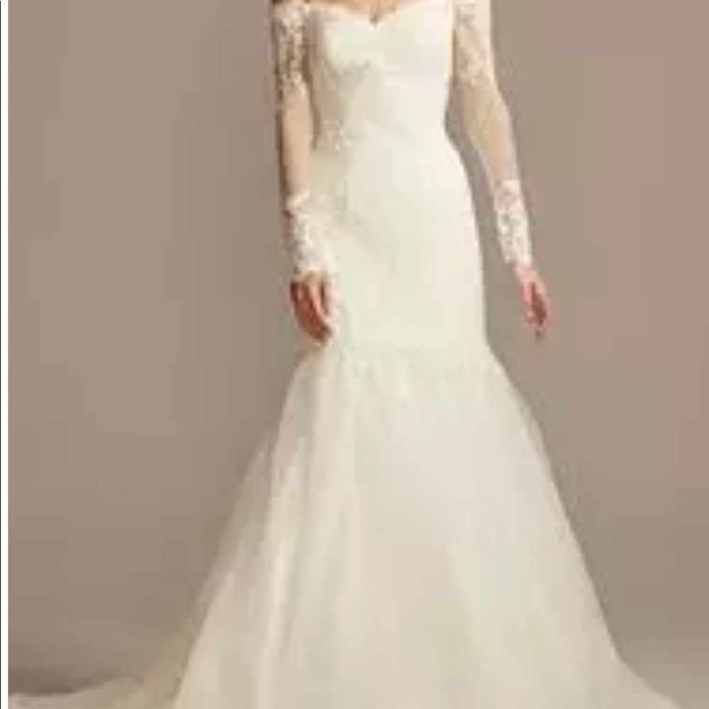 Beautiful wedding dress, was worn only four hours for ceremony and brunch.